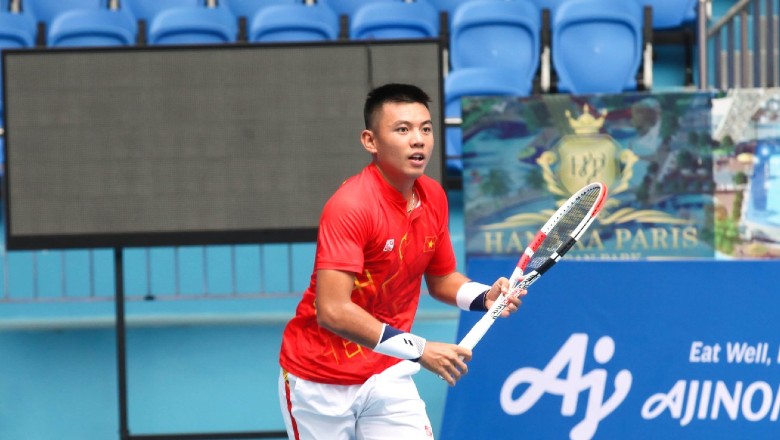 Quần vợt SEA Games 31: Lý Hoàng Nam thắng dễ trận đơn, Việt Nam vẫn thua Indonesia - Ảnh 1