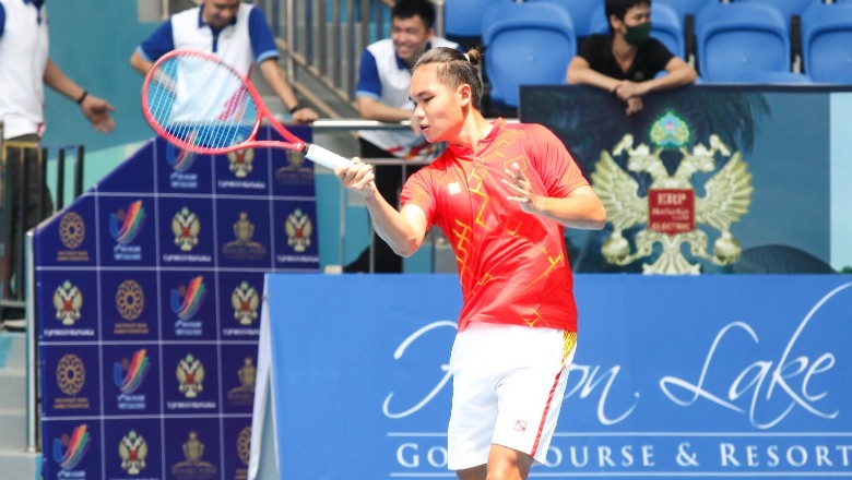 Quần vợt SEA Games 31: Trịnh Linh Giang thất bại ở trận ra quân - Ảnh 1