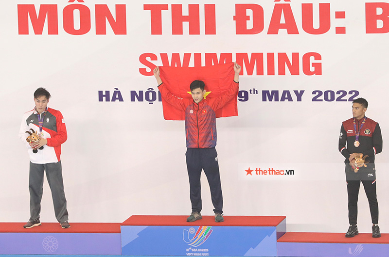 Phạm Thanh Bảo phá kỷ lục SEA Games, giành HCV 100m bơi ếch - Ảnh 3