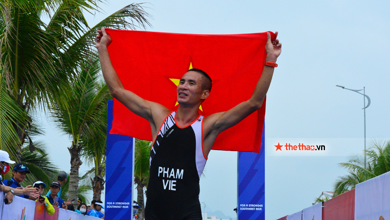 Phạm Tiến Sản đem về tấm HCV lịch sử cho Duathlon Việt nam tại SEA Games 31 - Ảnh 3