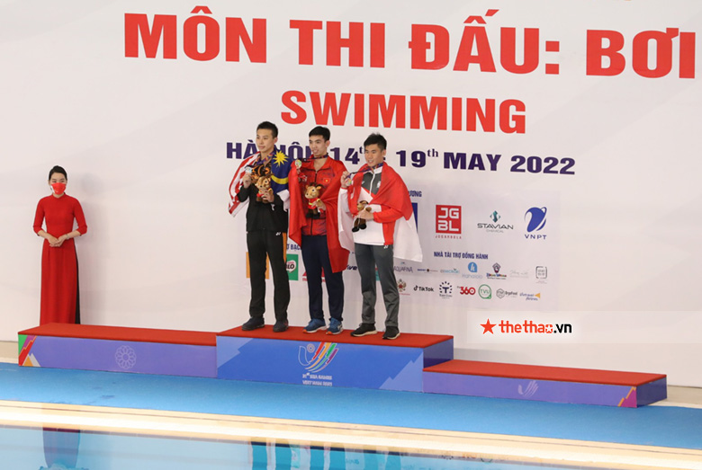 Nguyễn Huy Hoàng tự phá kỷ lục SEA Games đường bơi 400m tự do - Ảnh 2