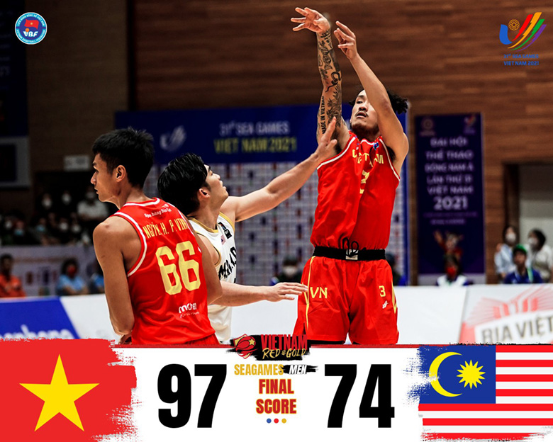ĐT bóng rổ Việt Nam 'bắn hạ' Malaysia, cách tấm huy chương SEA Games 1 chiến thắng - Ảnh 1