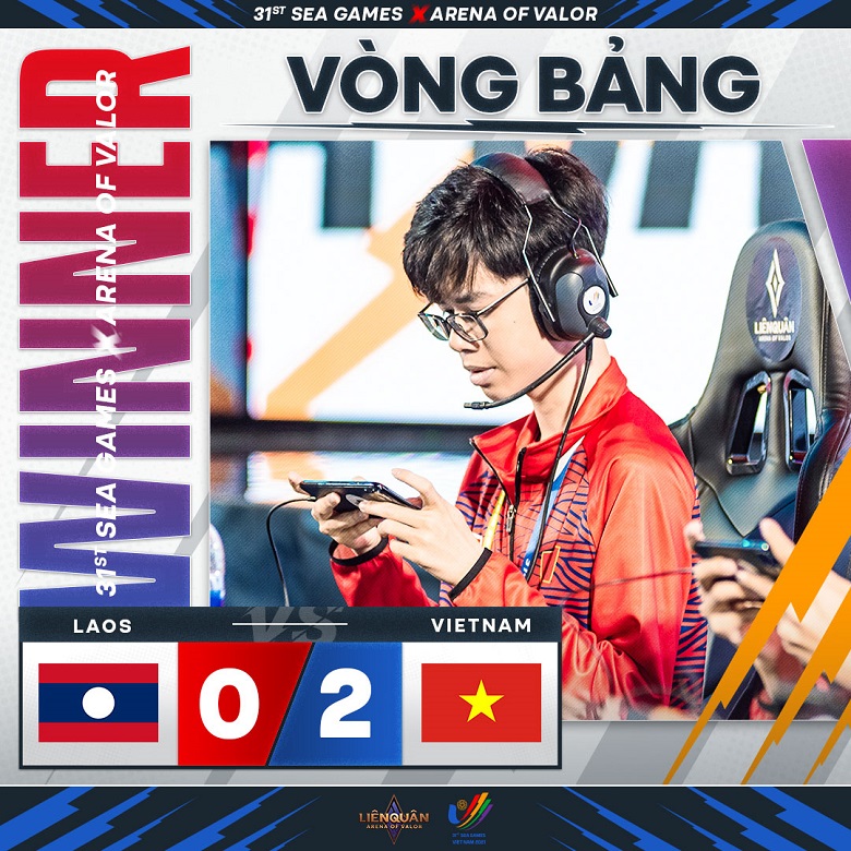 Kết quả Liên Quân Mobile SEA Games 31: Việt Nam khép lại vòng bảng bằng trận thắng Lào  - Ảnh 1