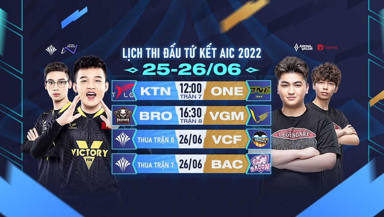 TRỰC TIẾP AIC 2022 ngày 25/6: KTN vs ONE, VGM vs BRO - Ảnh 1