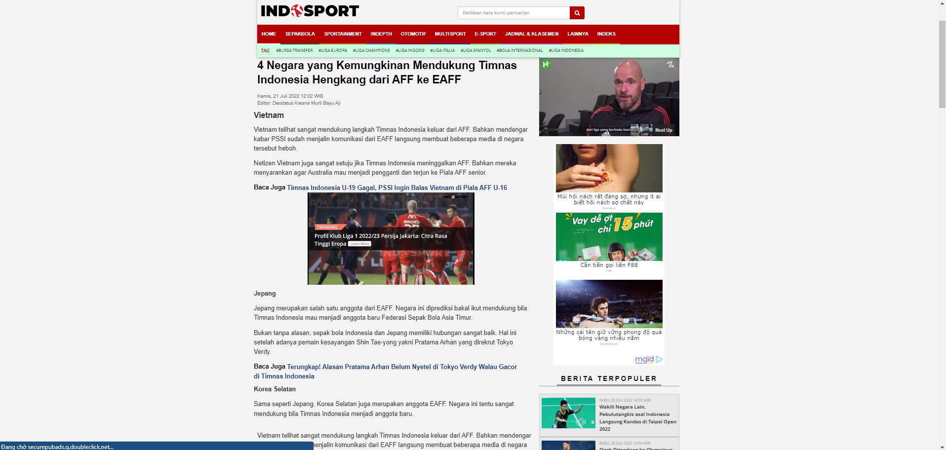 Báo Indonesia: Việt Nam ủng hộ PSSI gia nhập bóng đá Đông Á - Ảnh 3