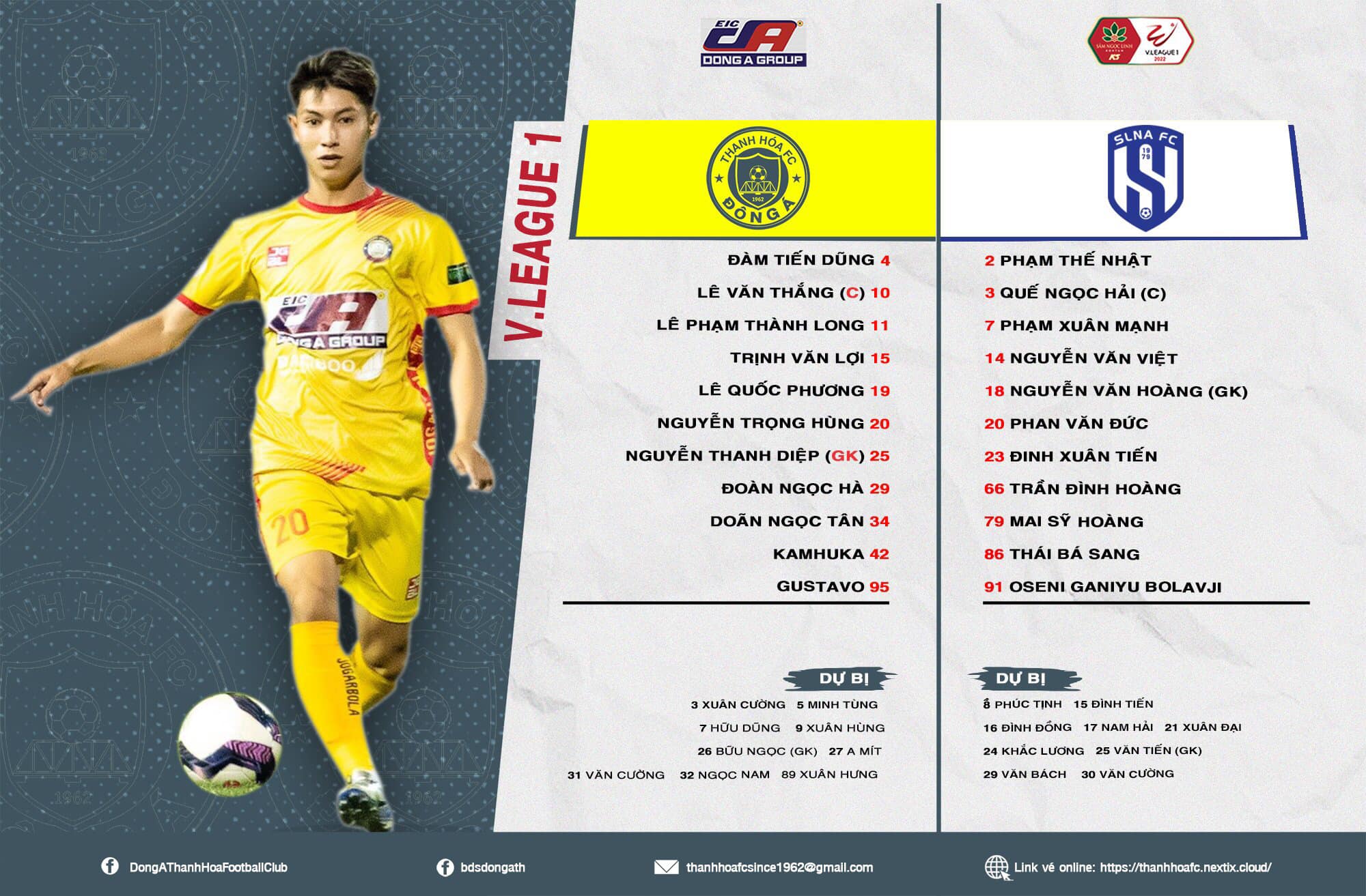 Đội hình SLNA vs Thanh Hóa, vòng 11 V.League 2022: Các đội 'chê' ngoại binh - Ảnh 1