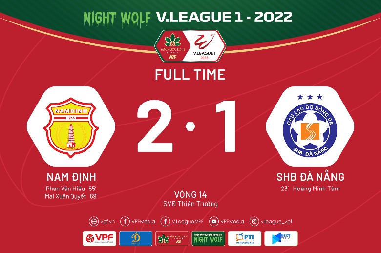 Kết quả Nam Định vs Đà Nẵng vòng 14 V.League 1 2022: HLV Vũ Hồng Việt có màn ra mắt hoàn hảo - Ảnh 2
