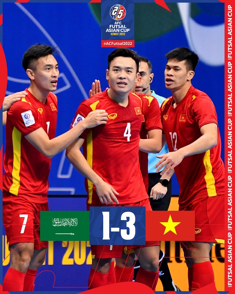 Kết quả ĐT futsal Việt Nam vs ĐT futsal Saudi Arabia: Giữ vững ngôi đầu bảng - Ảnh 2