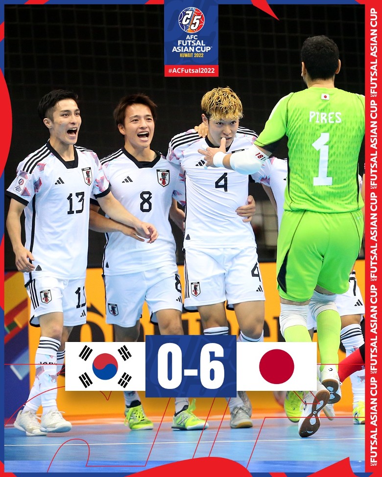 Nhật Bản phô diễn sức mạnh, thắng Hàn Quốc 6-0 tại giải futsal châu Á - Ảnh 1