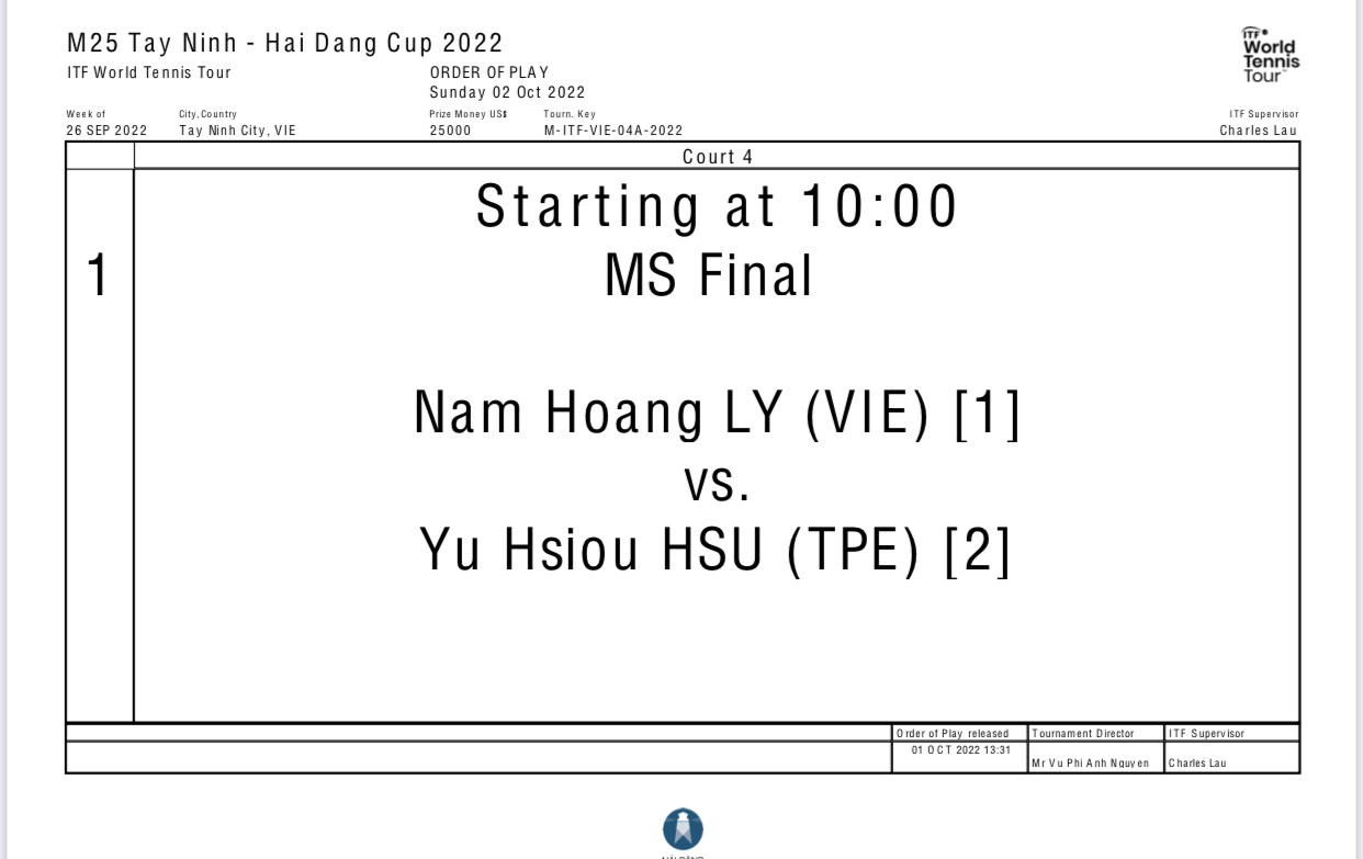 Chung kết M25 Tây Ninh (Tuần 1): Lý Hoàng Nam đấu hạt giống số 2 - Ảnh 2