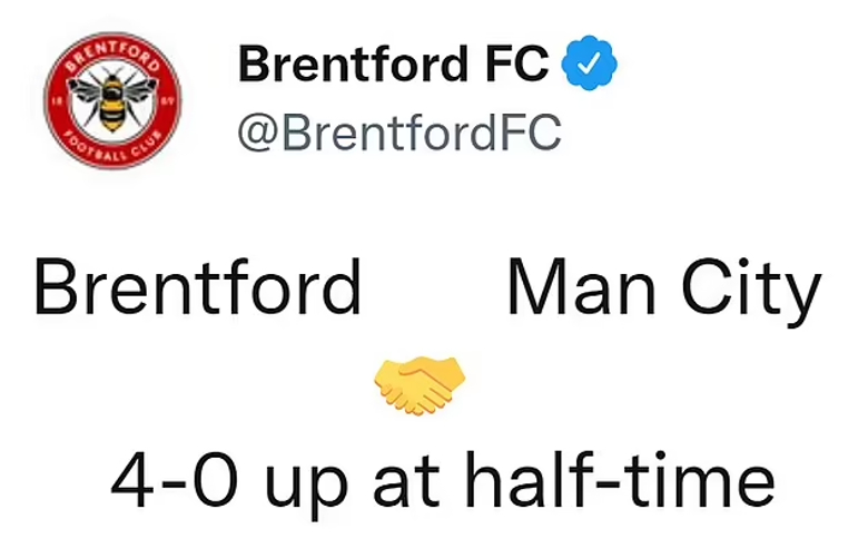 MU thua Man City 4 bàn trong hiệp 1, bị Brentford xỉa xói trên mạng - Ảnh 3