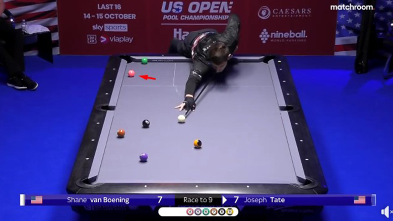 Đối thủ tặng trận thắng cho Shane van Boening sau sai lầm ngớ ngẩn ở US Open pool 9 bi 2022 - Ảnh 1