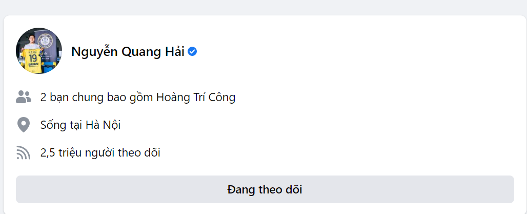 Tại sao trang Facebook Quang Hải chỉ còn 9886 người theo dõi? - Ảnh 2