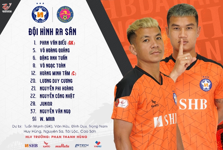 Đội hình SHB Đà Nẵng vs Sài Gòn: Đặng Anh Tuấn trở lại, Văn Long vắng mặt - Ảnh 1