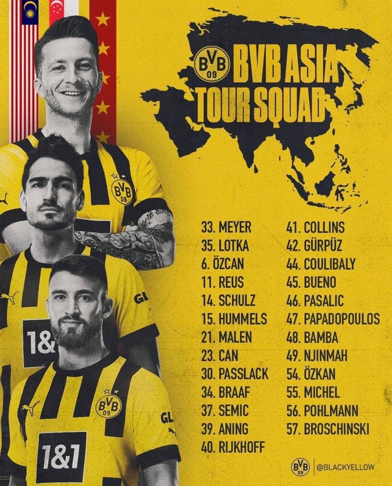 Danh sách cầu thủ Dortmund sang Việt Nam du đấu: Có Reus, Can và Hummels - Ảnh 2