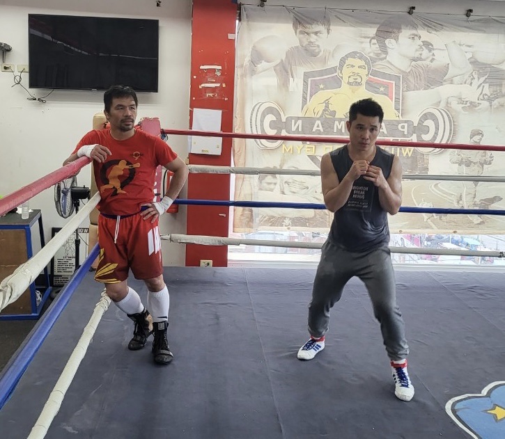 Đinh Hồng Quân gặp mặt, sparring với Manny Pacquiao ở Philippines - Ảnh 2
