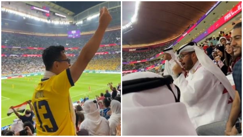 CĐV Qatar suýt choảng nhau với fan Ecuador vì đội nhà bị chế giễu mua trọng tài - Ảnh 1