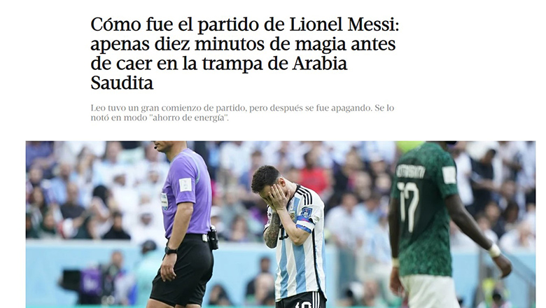 Báo Argentina: Messi chỉ tỏa sáng 10 phút rồi rơi vào cái bẫy của Saudi Arabia - Ảnh 1