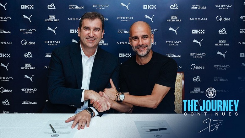 Man City chính thức gia hạn hợp đồng với HLV Pep Guardiola đến năm 2025 - Ảnh 2
