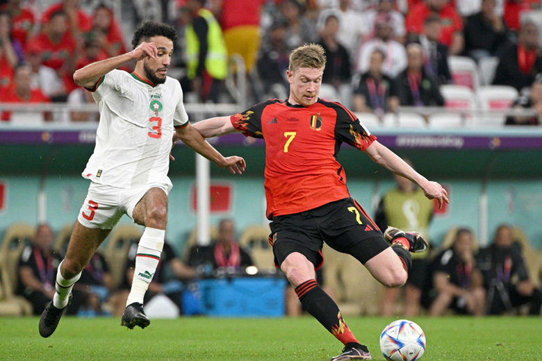 Kevin De Bruyne mất bóng gần 30 lần trong trận Bỉ thua Morocco - Ảnh 2