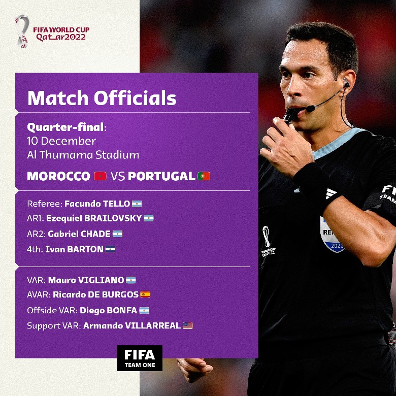 Trọng tài trận Morocco vs Bồ Đào Nha là ai? - Ảnh 1