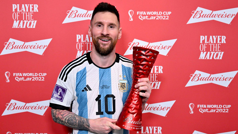 Messi lần thứ tư giành giải Cầu thủ xuất sắc nhất trận ở World Cup 2022 - Ảnh 3
