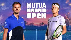 Lịch thi đấu tennis ngày 1/5:Tứ kết Madrid Open: Medvedev đấu Ruud